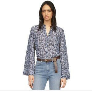 MICHAEL Michael Kors Blue Floral Blouse